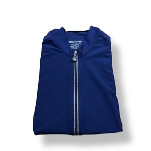 Aerotech Designs Mens Cycling Jersey 2XL Navy Blue Short Sleeve Full Zip Pockets